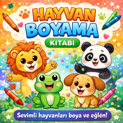 🦁 Hayvanları Keşfet ve Boya!